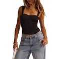 thumbnail image 2 of Women'S Square Neck Sleeveless Tank Tops Basic Tight T Shirts, 2 of 8