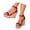 Red, variant on Women's Slingback Sandals Mary Jane Heel Round Toe Platform Boho Summer Shoes