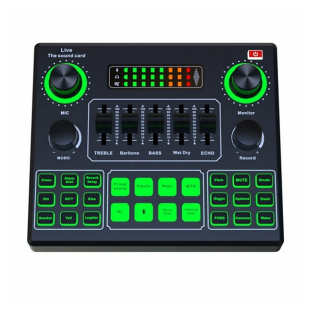 HD Sound Card Live Sound Cards External Audio Mixer For Broadcast Recording Home KTV Game Music Singing PC Phone