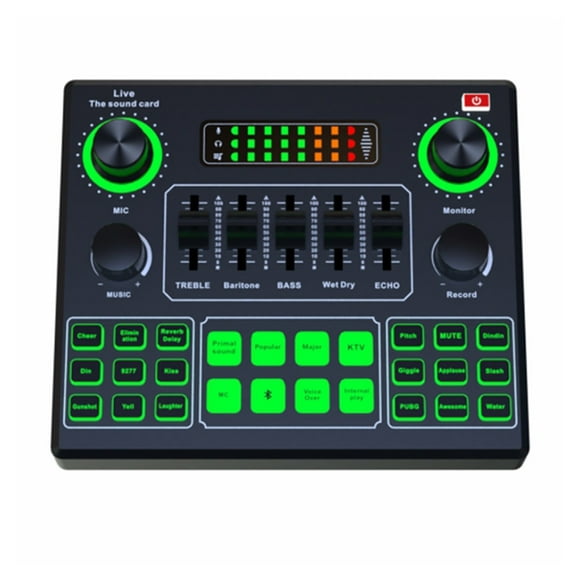 HD Sound Card Live Sound Cards External Audio Mixer For Broadcast Recording Home KTV Game Music Singing PC Phone