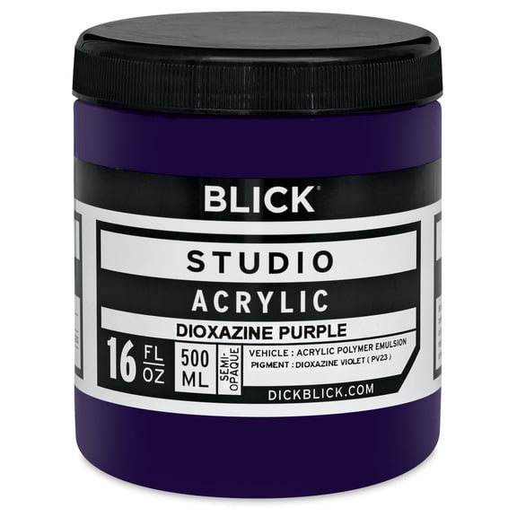 Blick Studio Acrylics - Dioxazine Purple, 16 oz jar