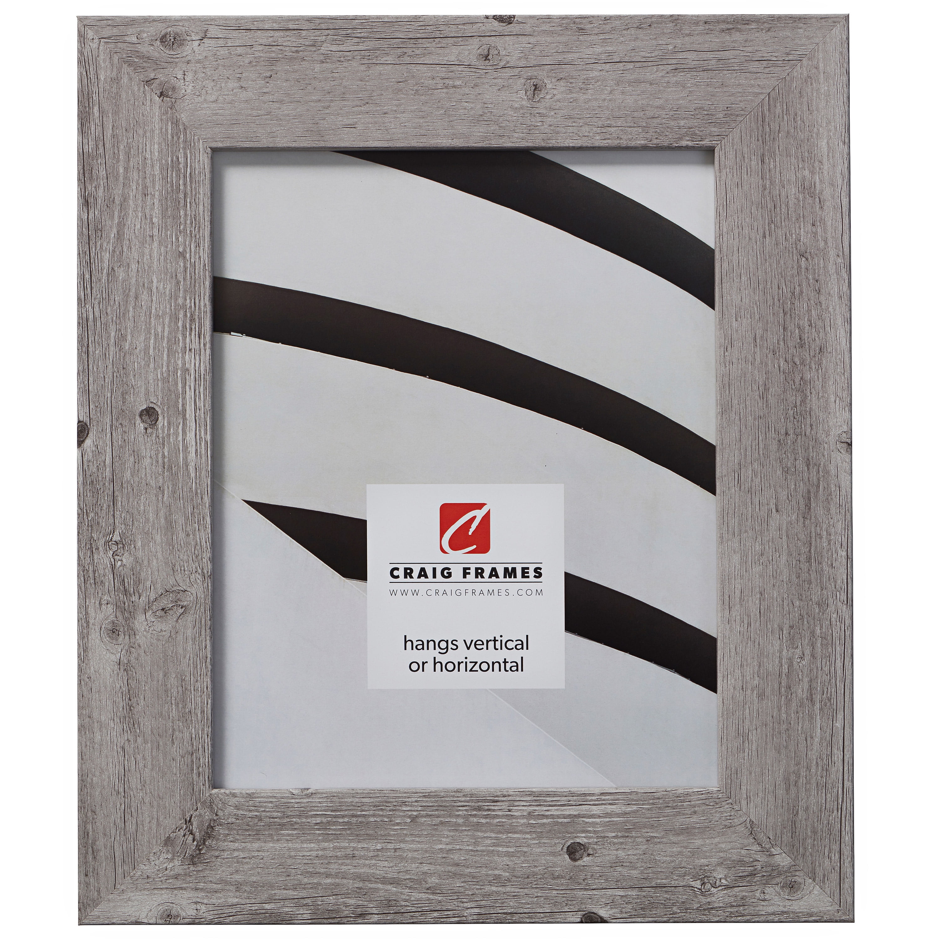 74030 22x28 Faux Gray Barnwood Picture Frame Matted to Display a 18x24 Photo 