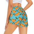 thumbnail image 3 of Goofa Hot Dog 5 Printed Women 2 in 1 Running Shorts,Quick Dry Athletic Workout Shorts,High Waisted Athletic Shorts with Liner Pockets-Medium, 3 of 9