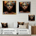 thumbnail image 4 of Designart "Portrait of Colorful Essence of African Woman II" Fashion Framed Wall Art - Glam Colorful Woman African Bedroom Framed Canvas Wall Art, 4 of 6