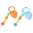 thumbnail image 1 of 2 Pcs Porte-Clés Cœur Coloré, Porte-Clés Pendentif pour Sac à Main, Décorations de Sac à Main, 1 of 5