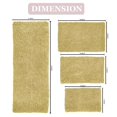 thumbnail image 4 of Home Weavers Fantasia Bath Rug 100% Cotton Non-Slip Bathroom Rug Set Machine Washable Bathroom Rug, Bath Rug, Bathroom Rug, Runner, Yellow Color 4 Piece Bath Rug set, 4 of 6