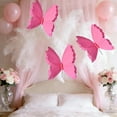 thumbnail image 4 of Butterfly Flower Wreath Garland, Artificial Floral Door Wreath, Spring Summer Wedding Party Outdoor Decoration ( Pink ), 4 of 6