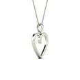 thumbnail image 2 of aaXia 14K White Gold Diamond 1/10ct. TDW Heart Pendant Necklace, 2 of 6