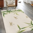 thumbnail image 2 of Green Botanical Area Rugs 2.7'x5', Washable Small Throw Rugs for Kitchen Bedroom, Farmhouse Dragonfly Indoor Outdoor Rug Non-Slip Low Pile Carpet Runner Reversible Floor Mats, 2 of 8