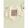 thumbnail image 2 of Bagilaanoe Newborn Baby Boy Girl Oversized Romper Sweatshirt Long Sleeve Bodysuits Letter Print Pullover 3M 6M 12M 18M 24M Infant Casual Tee Tops, 2 of 8