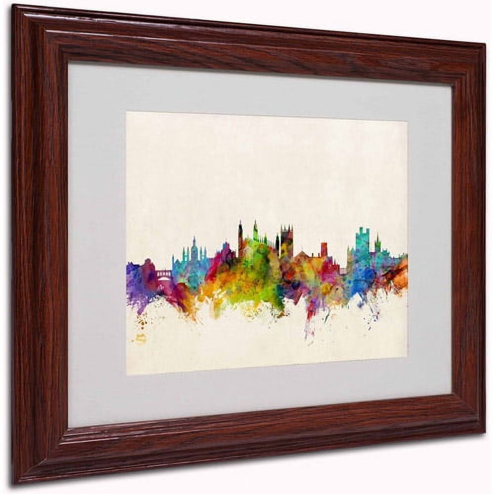 Trademark Fine Art "Cambridge England Skyline II" Canvas Art by Michael Tompsett, Wood Frame