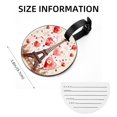 thumbnail image 5 of Eiffel Tower Valentine's Day Set of 2pcs PU Leather Round Suitcase Tags with Privacy Cover and Name ID Tag - Ideal for Travel Luggage, Handbags, Backpacks, School Bags, 5 of 6