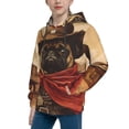 thumbnail image 2 of Lsque Western French Bulldog Cowboy Patten Youth Hoodie Sweatshirt Pullover with Kangaroo Pocket Boys and Girls Hoodie Warm Hoodie for Kids-Large, 2 of 6