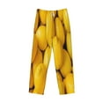 thumbnail image 6 of Uemuo Ripe Yellow Lemon Pattern Men's Wide Leg Palazzo Lounge Pants with Pockets Light Weight Loose Comfy Casual Pajama Pants-Small, 6 of 9