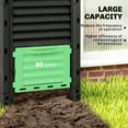 thumbnail image 4 of Outsunny Garden Compost Bin 80 Gallon Outdoor Large Capacity Composter Fast Create Fertile Soil Aerating Box, Easy Assembly, Green, 4 of 9