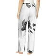 thumbnail image 2 of Disketp Family Of Sea Turtles Print Women's Comfy Pajama Pants Casual Drawstring Palazzo Lounge Wide Leg Pants, 2 of 7