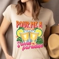 thumbnail image 4 of Pour Me a Shot of Some Paradise T-Shirt, Tropical Tequila Vacation Graphic Tee, Graphite Heather, Size 5XL, 4 of 6