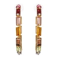 thumbnail image 3 of Jessica Simpson Multi Color Stone Hoop Earrings, 3 of 5