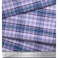 thumbnail image 2 of Soimoi Moss Georgette Fabric Window Pane Check Fabric Prints by Yard 42 Inch Wide, 2 of 3