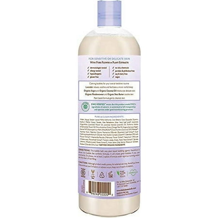 Babo Botanicals Calming 3-in-1 Shampoo, Bubble Bath & Wash,Hypoallergenic, Vegan, For Babies and Kids, Lavender & Meadowsweet, 15 FlOz