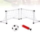 thumbnail image 3 of KAKOWELY 1 juego de fútbol inflable portátil para entrenamiento al aire libre, juguete deportivo blanco y negro (2 puertas de fútbol, 1 balón de fútbol, 1 inflador), 3 of 5