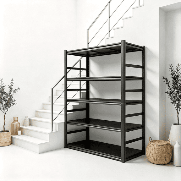 Metal Shelving for Storage, 5 Tier Adjustable Kitchen Storage Shelves, Shelving Unit Bookshelf Utility Shelf Metal Storage Rack for Garage Pantry Closet Laundry, 16"D x 36"W x 72" H