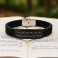 thumbnail image 2 of Funny Maintenance Worker Gifts, Do Not Make Me Use My Maintenance Worker Voice, Glide lock Clasp Bracelet for Men, Gifts from Friends for Graduation Unique Gifts, 2 of 4