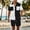 Black, variant on Xdegoge 2 Piece Sets for Men Summer Short Sleeve Collared Button Down Shirt and Drawstring Shorts Outfits Color Block Casual with Pockets Vacation Beach Clothes