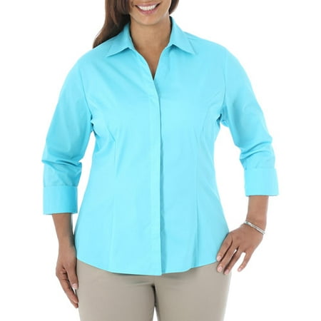 Lee Riders - Riders By Lee Women's Plus-Size Career Essentials Button ...