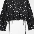 thumbnail image 4 of Edvintorg Womens Jacket Polka Dot Lightweight Long Sleeve Casual Loose Coat Fall Winter Outerwear with Buttons Trendy Womens Clothes Black M, 4 of 8