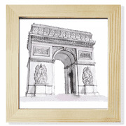 Arc De Triomph in Paris France Square Picture Frame Wall Tabletop Display