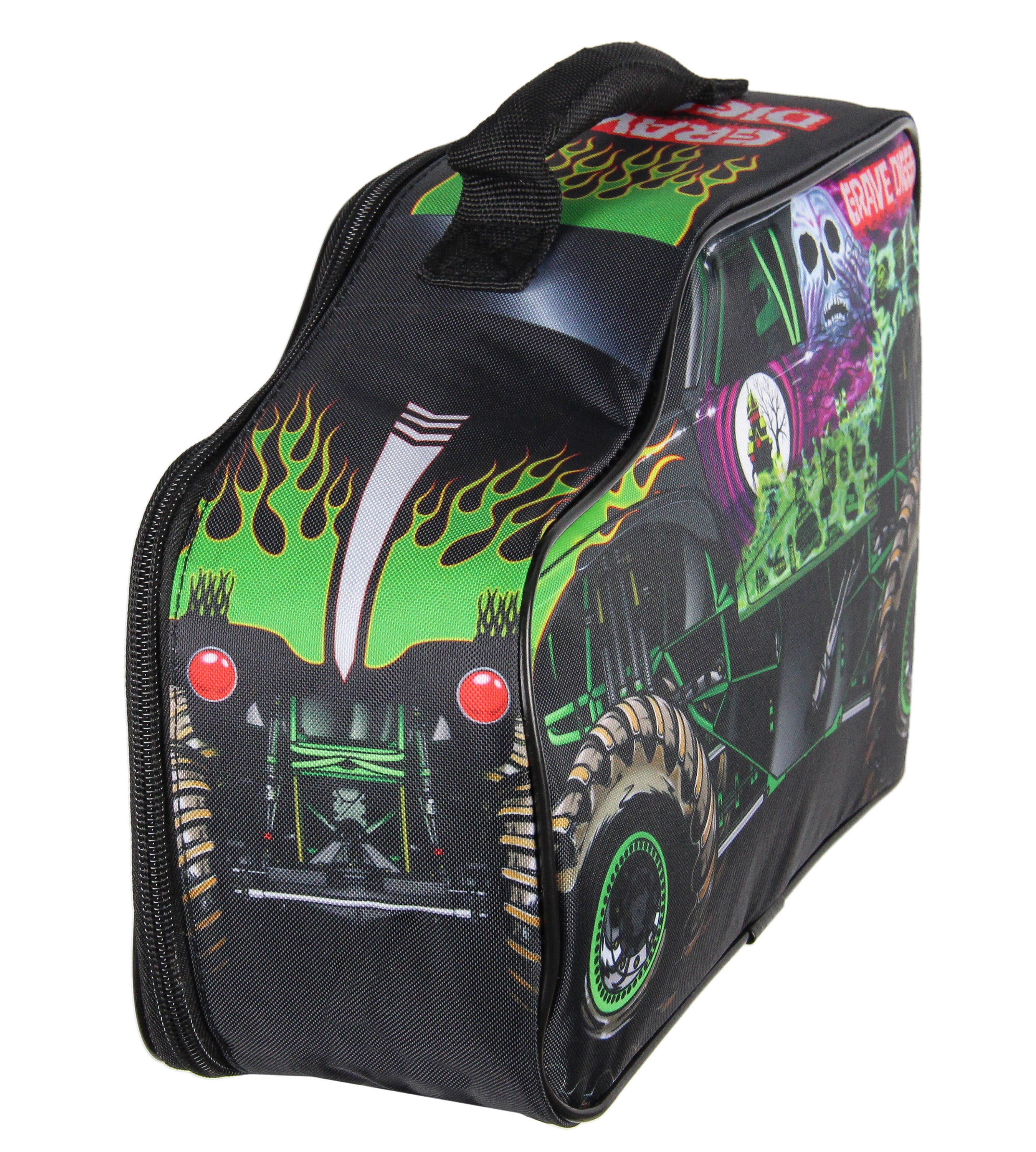 Monster Jam Grave Digger Truck Shaped Insulated Big Large Work Lunch Box Bag 12"