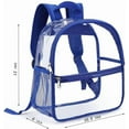 thumbnail image 2 of JUYGO Clear Backpack Stadium Approved - Clear Mini Backpack 12x12x6 for Women Concert Work Sport Games Festival Venues Blue, 2 of 6