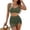 Army Green #127, variant on Women High Waisted Bikini Sets U-Wire Tummy Control Swimsuits Modest Bathing Suit Mesh Swim Skirt, M