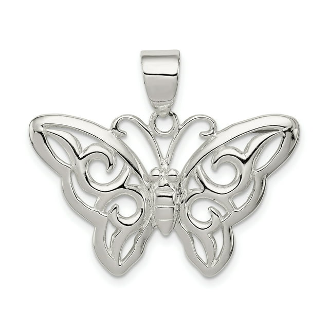 925 Argent Sterling Papillon Collier Pendentif Insecte Arachnide