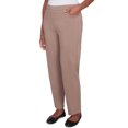 Alfred Dunner Womens Millennium Faux Fly Front Short Length Pant