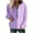 Purple, variant on Darzheoy Womens Tops Comfortable Patchwork Color Long Sleeve Printed Sweatshirts Seamless Pullover Casual Fall Zipper Blouses T-Shirt