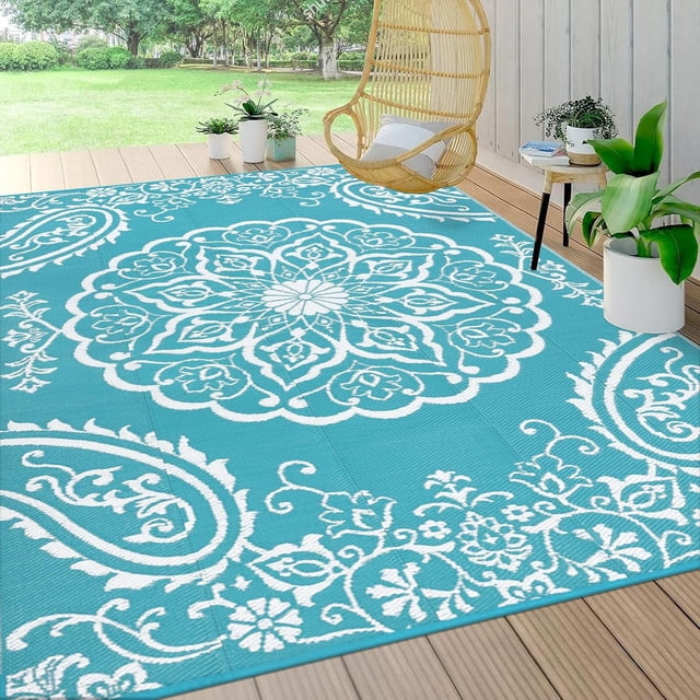 Outdoor Rugs &#;x Outdoor Patio Rug Reversible Mats RV Camping Rugs Outdoor Area Rug Portable Plastic Straw Rug Outside Rugs for Patio RV Camping Balcony Beach