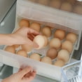 thumbnail image 2 of Ounissouiy Caja de almacenamiento de huevos ABS Cocina Nevera Organizador Cajón Organizadores de vegetales Contenedor de alimentos Contenedores de Cocina y Comedor Una sola capa Ounissouiy HA074747-01, 2 of 6