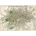 thumbnail image 2 of Whitbread, J 24x18 Black Modern Framed Museum Art Print Titled - Whitbreads new plan of London drawn from authentic survey 1853, 2 of 4
