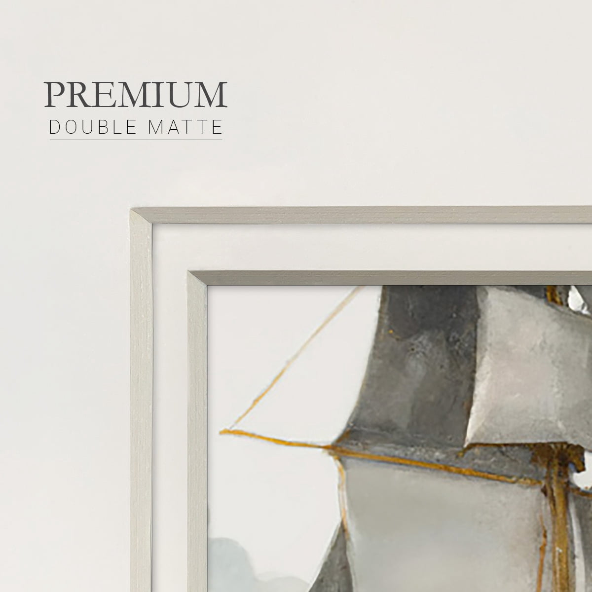 White and Gold SailsPremium Framed Print