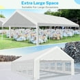 thumbnail image 5 of HOTEEL 20x40ft Heavy Duty Canopy Tent, Easy Up Commercial Outdoor Canopy Wedding Party Tent, Waterproof Outdoor Canopy Tents for Large Events,  Wedding, Parties, White, 5 of 11