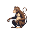 thumbnail image 6 of cartoon Monkey Stickers Stickers, Waterproof Monkey Stickers Sticker for Water Bottle Laptop Phone Cases Planner Skateboard Luggage Helmet Party Favor Decor, Ideal for Adults Teens Teacher Rewards, 6 of 9