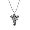 thumbnail image 1 of Hip Hop Mamba serpiente para collar cruzado para hombres mujeres colgante de acero inoxidable Cha, 1 of 5