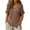 Coffee, variant on Womens Tops Plus Size V-Neck Wrinkle-Resistant Solid Color Blouse 2026