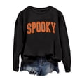 thumbnail image 6 of ibiyuan Halloween Sweatshirts for Couples Crew Neck Lightweight Halloween Shirts Women Spooky Season Pumpkin Printed Sweater Long Sleeve Pullover Top Halloweens Couples Gifts, 6 of 7