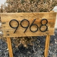 thumbnail image 3 of IIU 5-Inch Floating Metal House Number Sign, Black Coated Address Visibility Signage with Nail Kit, 3 of 6