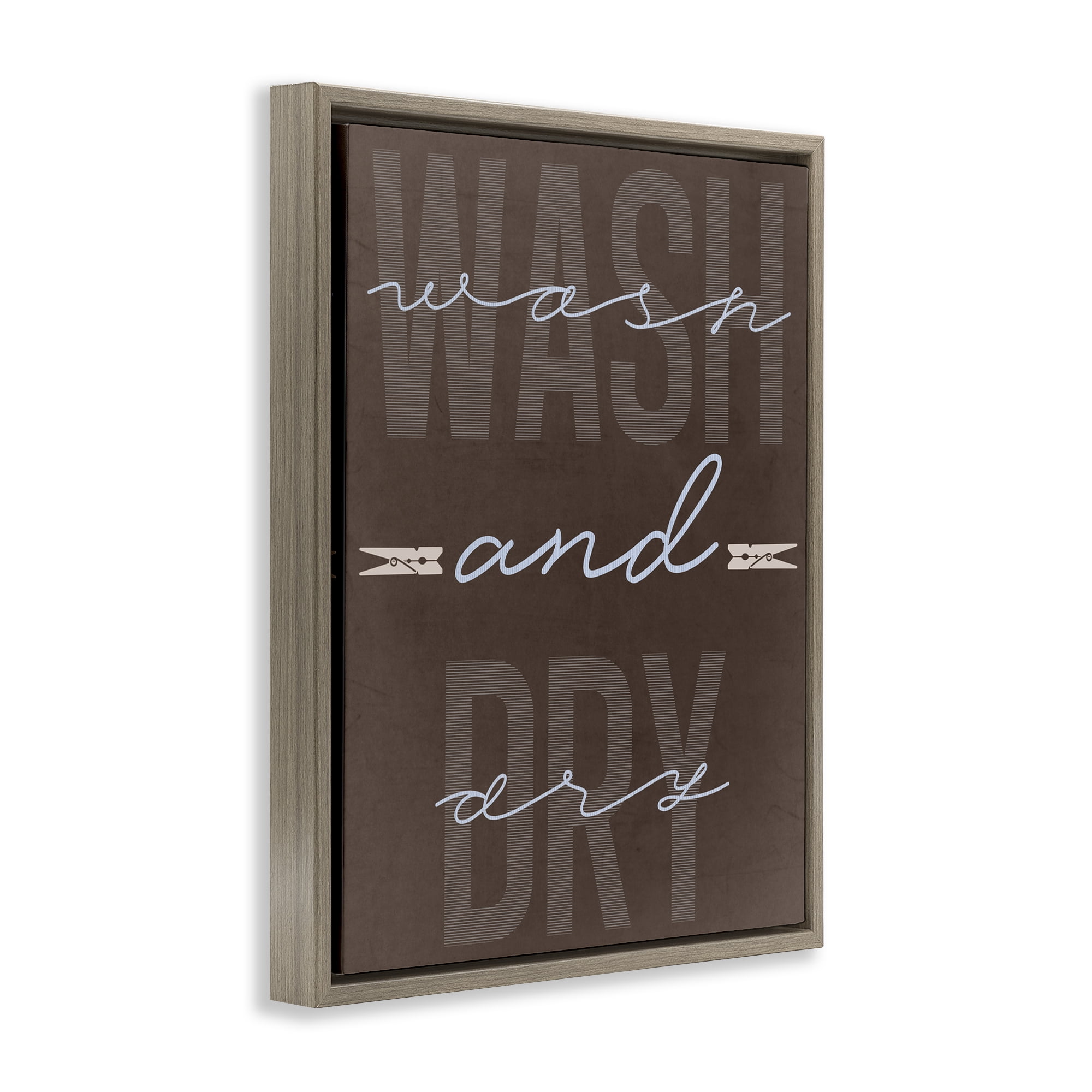 Wash And Dry Brown Brown Framed Floater Canvas Wall Art, design by Marcus Prime