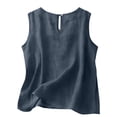thumbnail image 7 of WAYUTE Womens Tank Tops Crewneck Sleeveless Solid Color Breathable Basic Shirts Loose Fit Camisole Top Trendy Beach Casual Outdoor, 7 of 7