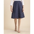 thumbnail image 3 of Moomaya Printed A-Line Skirt For Women, Elastic Waist Midi Length Formal Look Skirt, 3 of 8